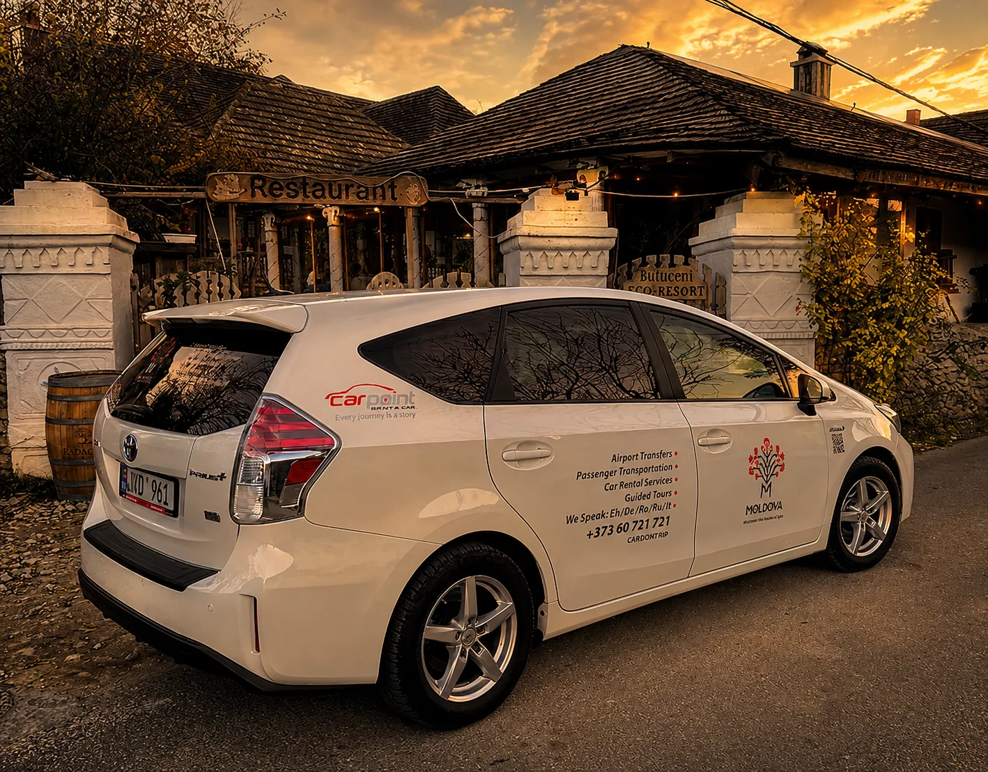 Toyota Prius im Butuceni Eco-Resort, Orheiul Vechi